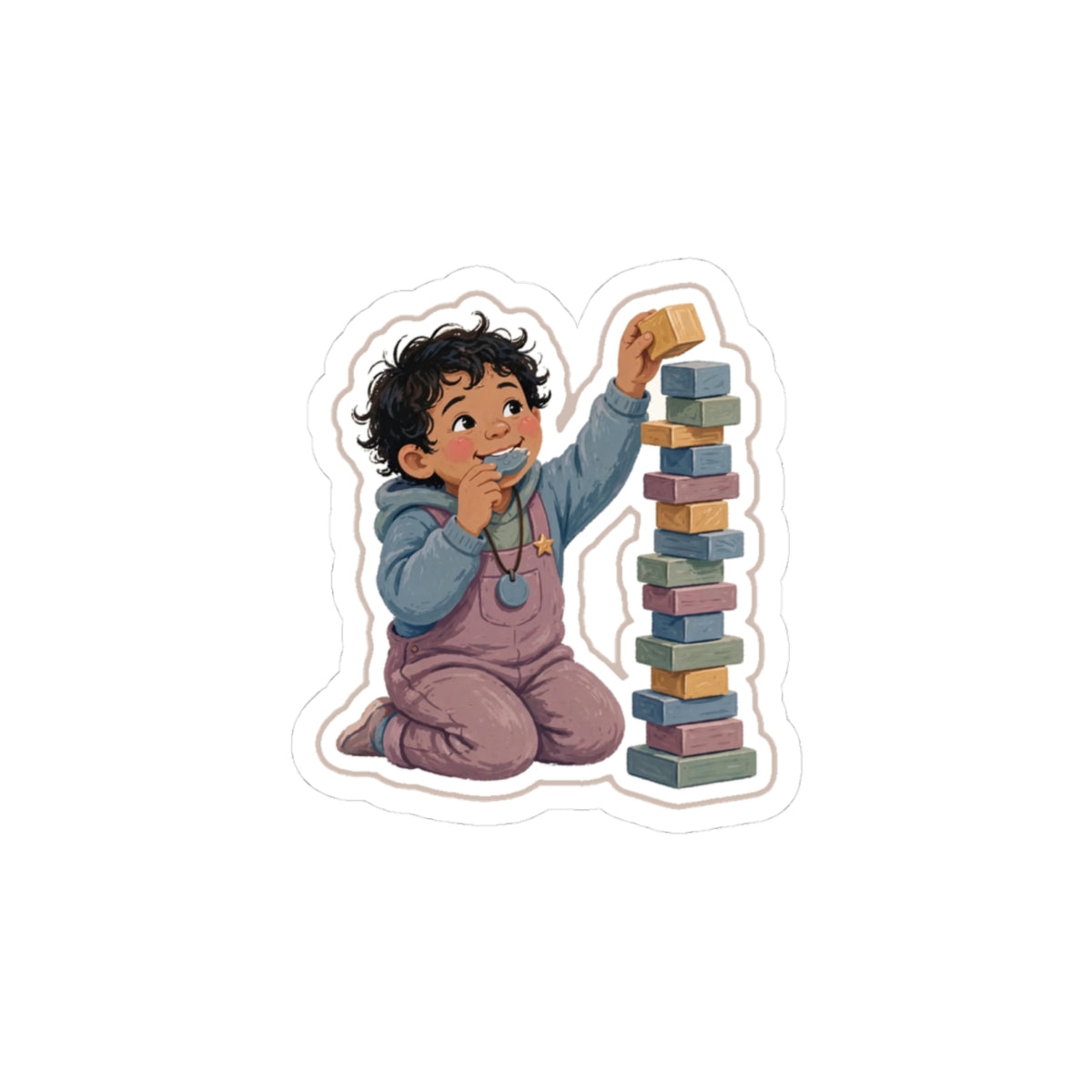Chew Blocks Kiss-Cut Sticker