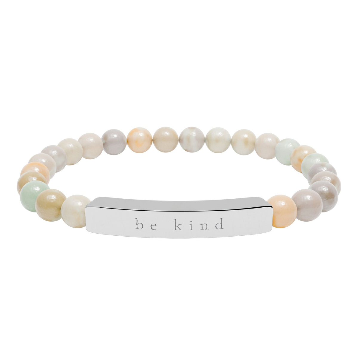Be Kind — Natural Stone Engraved Bracelet
