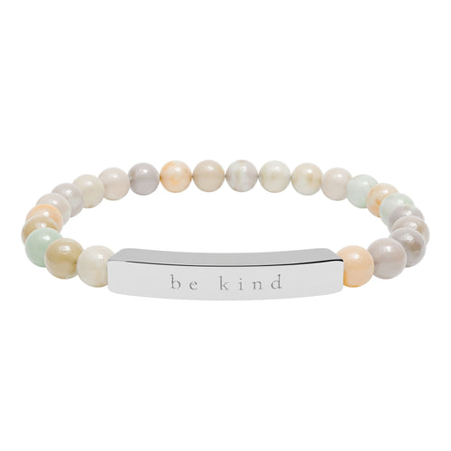 Be Kind — Natural Stone Engraved Bracelet