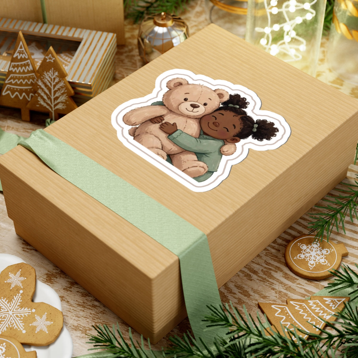 Bear Hug Kiss-Cut Sticker