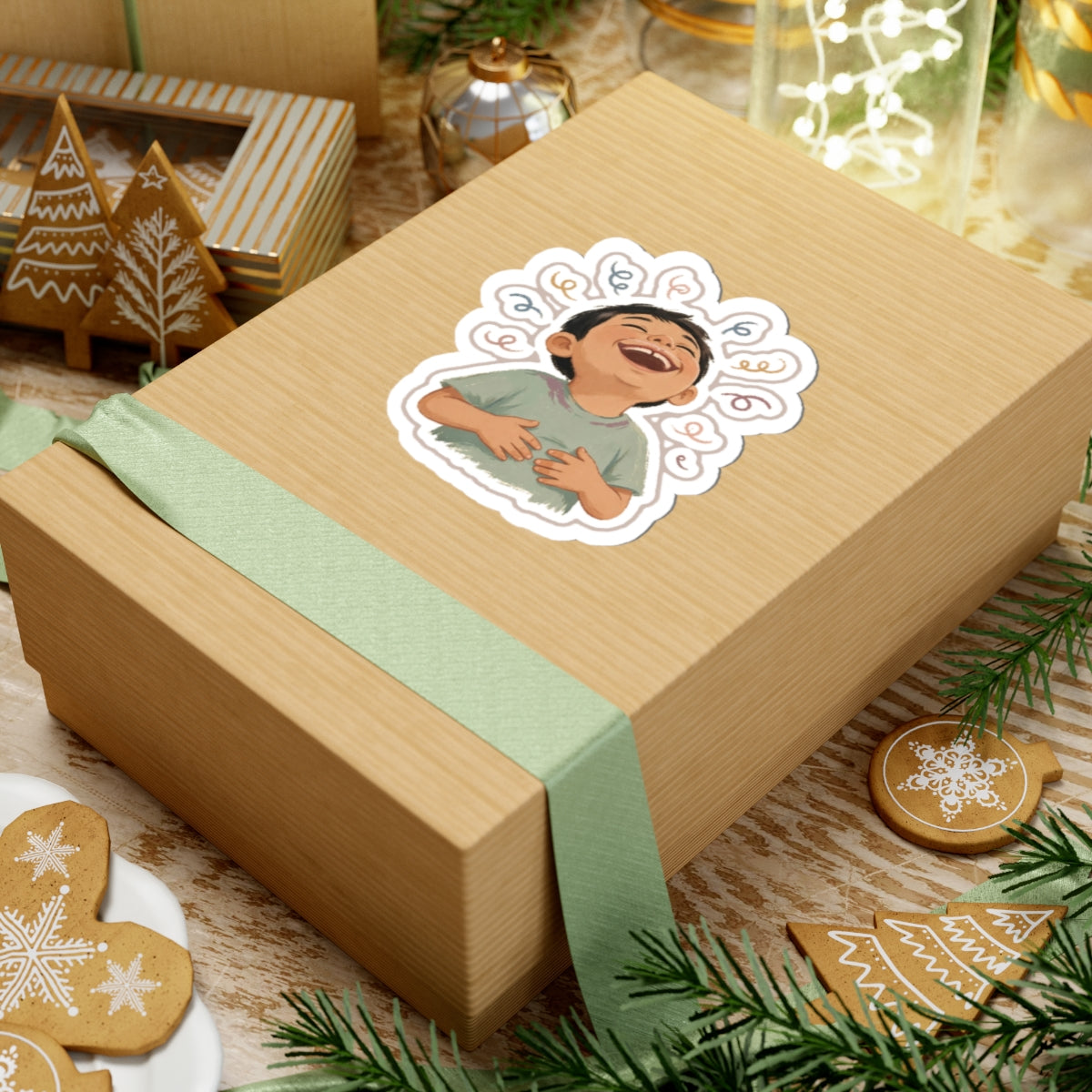 Cleft Laugh Kiss-Cut Sticker