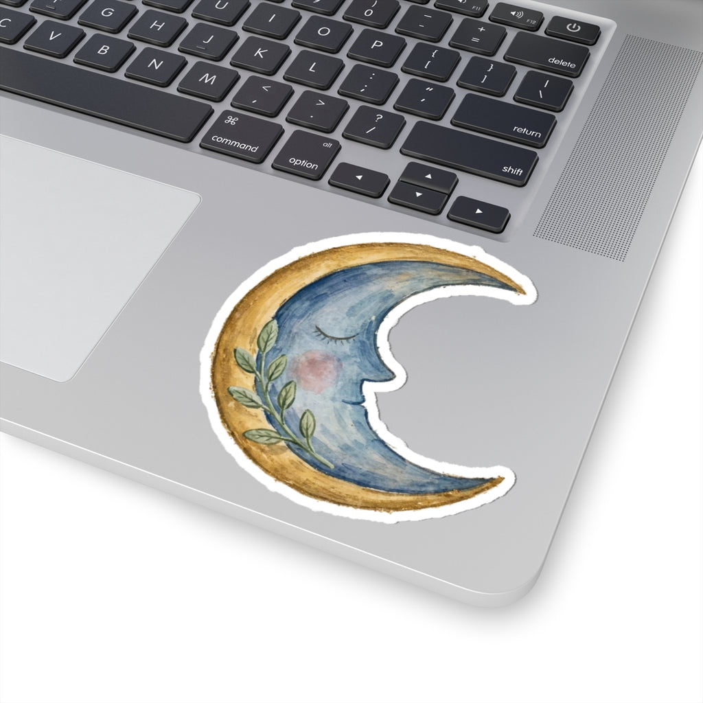 Resting Moon Kiss-Cut Sticker
