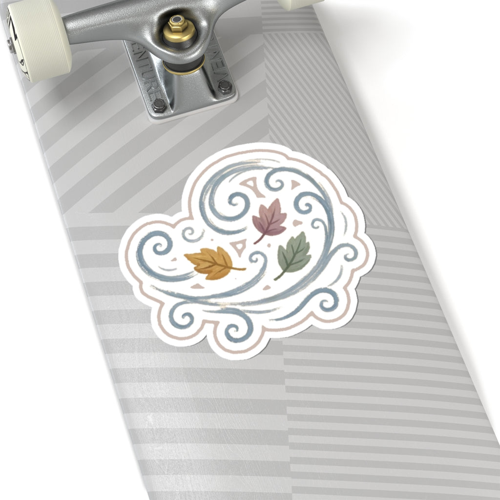 Wind Leaves Kiss-Cut Sticker
