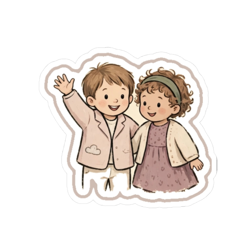 Waving Kiss-Cut Sticker