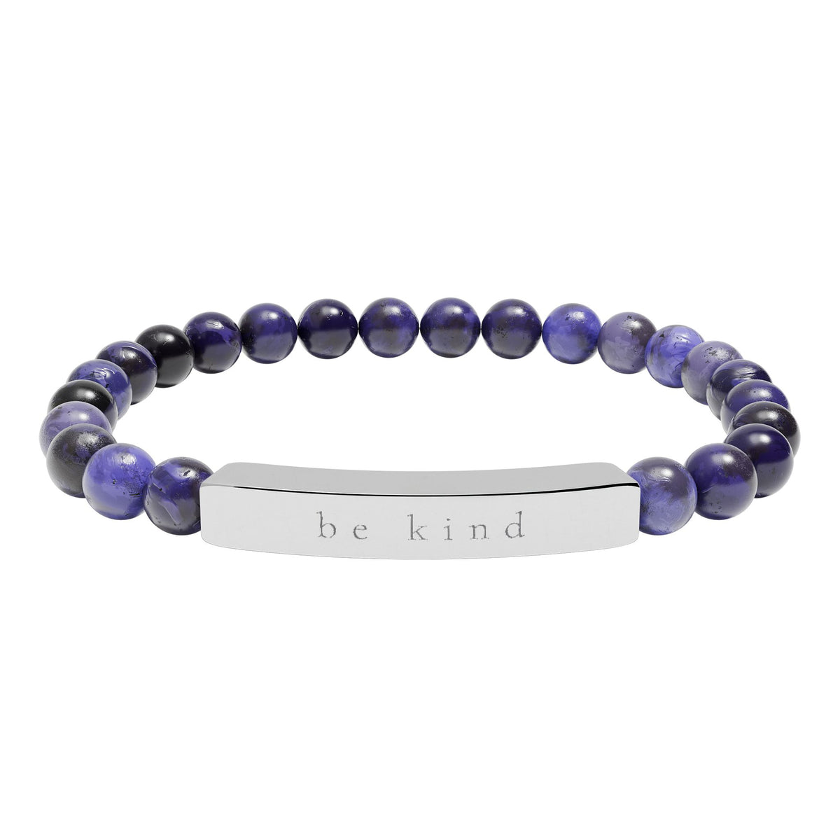Be Kind — Natural Stone Engraved Bracelet