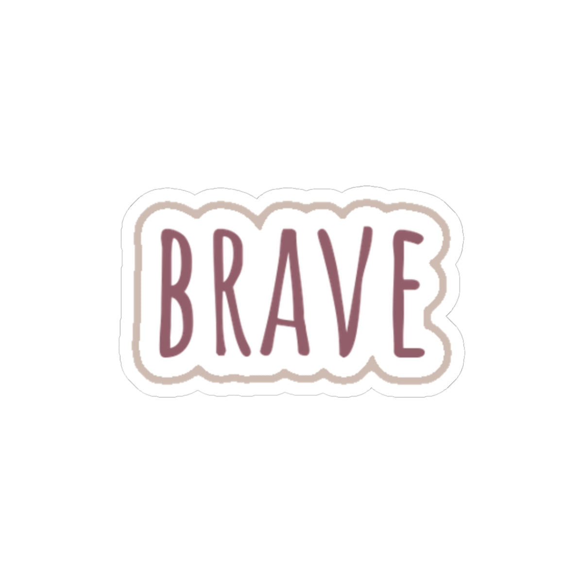 Brave Word Kiss-Cut Sticker