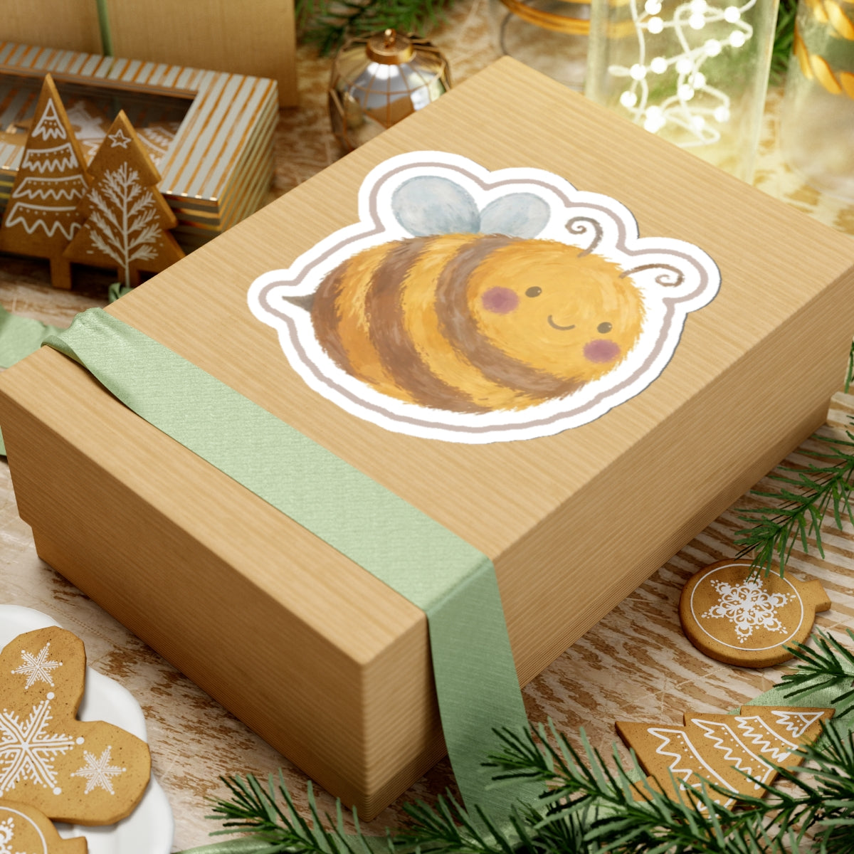 Garden Bee Kiss-Cut Sticker