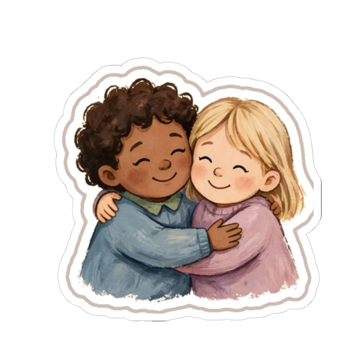 Hug Kiss-Cut Sticker