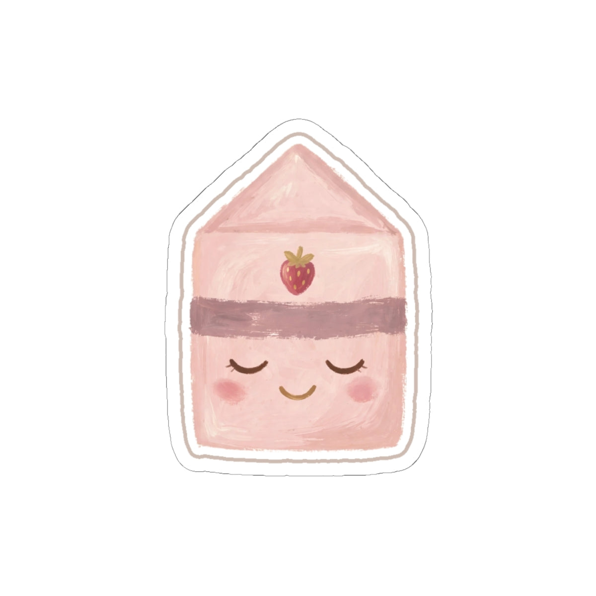 Strawberry Milk Kiss-Cut Sticker