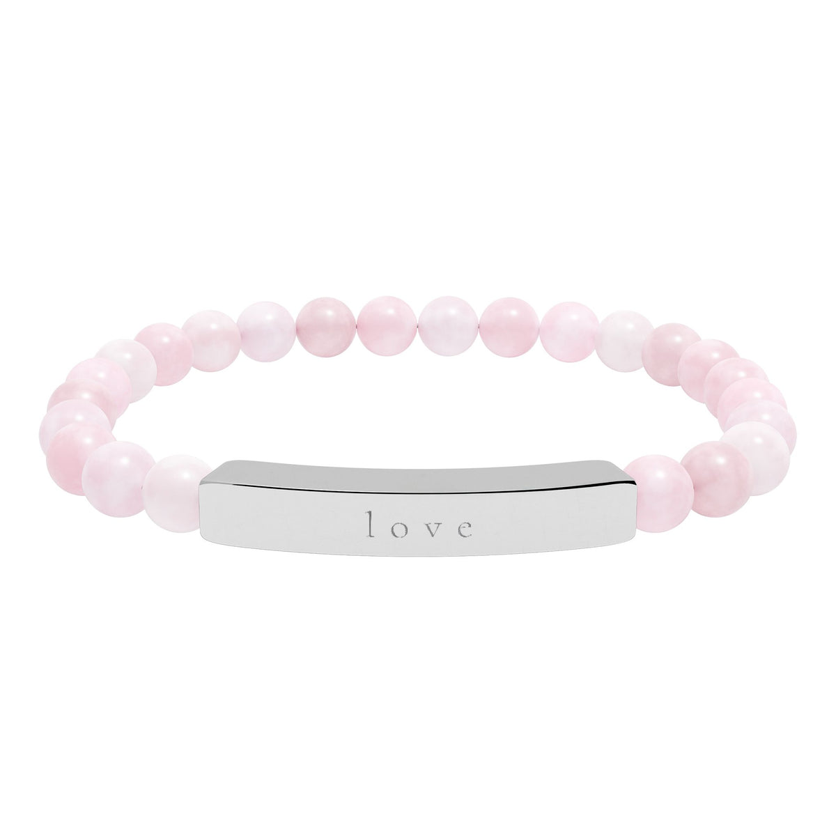Love — Natural Stone Engraved Bracelet