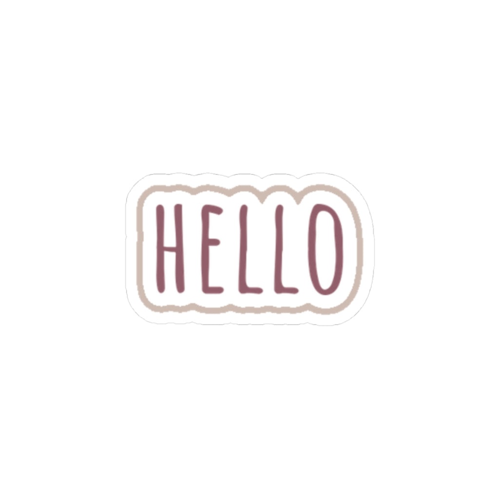 Hello Word Kiss-Cut Sticker