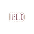 Hello Word Kiss-Cut Sticker