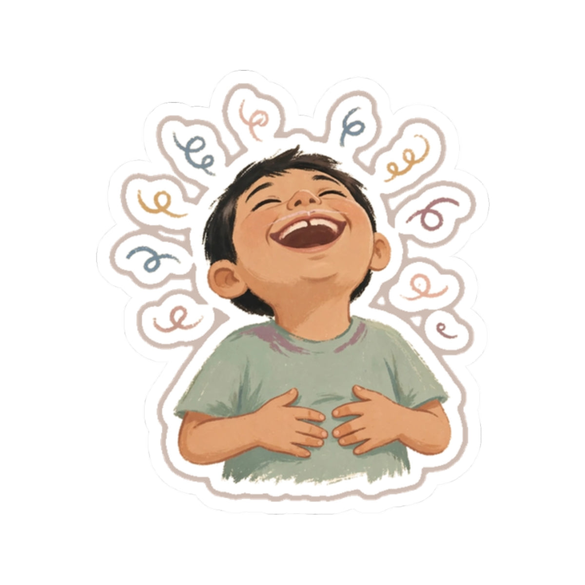 Cleft Laugh Kiss-Cut Sticker