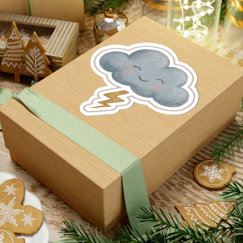 Lightning Cloud Kiss-Cut Sticker
