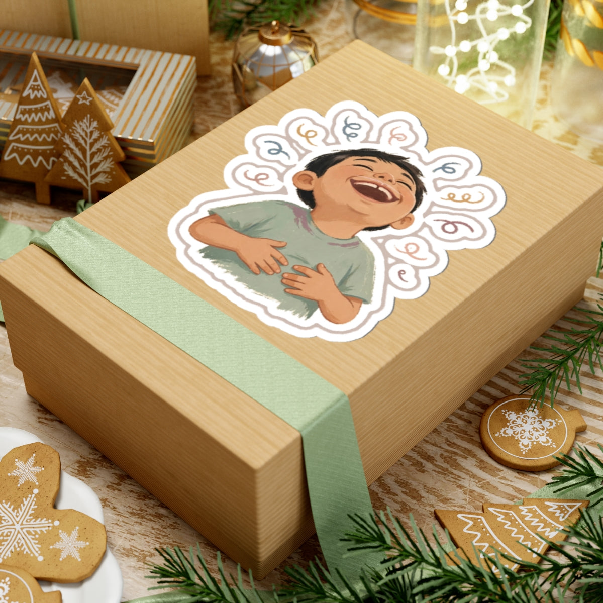 Cleft Laugh Kiss-Cut Sticker