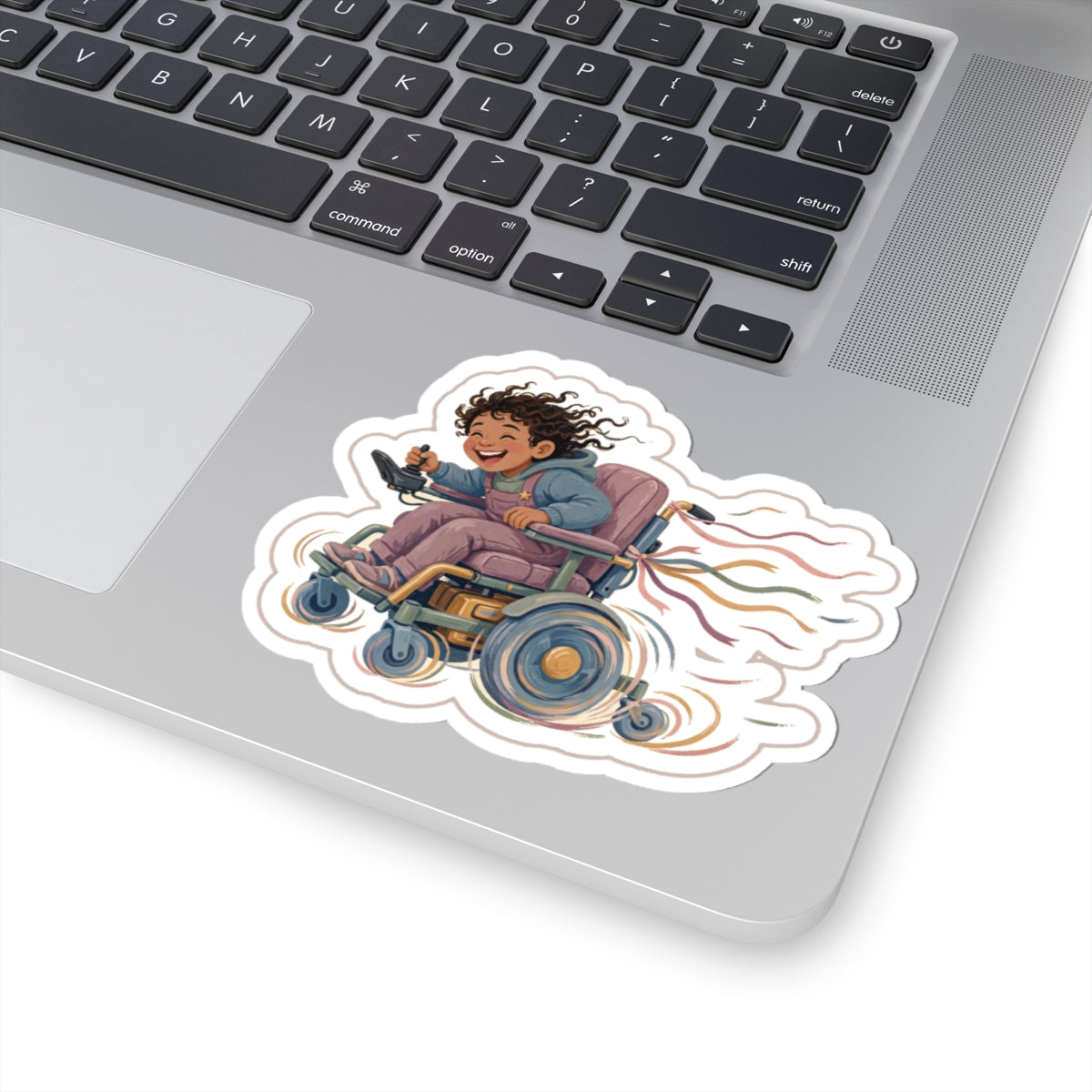 Wheelchair Zoom Kiss-Cut Sticker