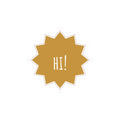 Hi Star Kiss-Cut Sticker
