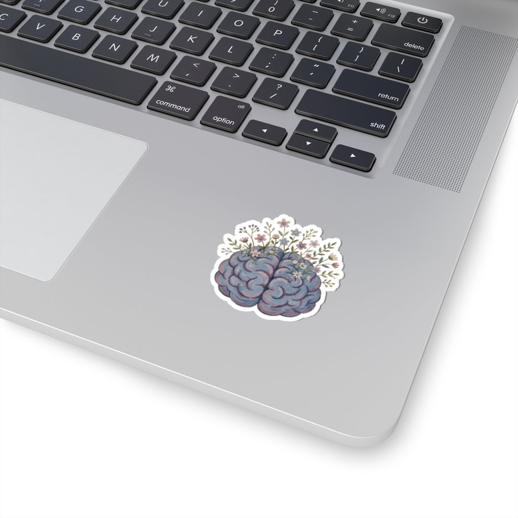 Brain Flowers Kiss-Cut Sticker