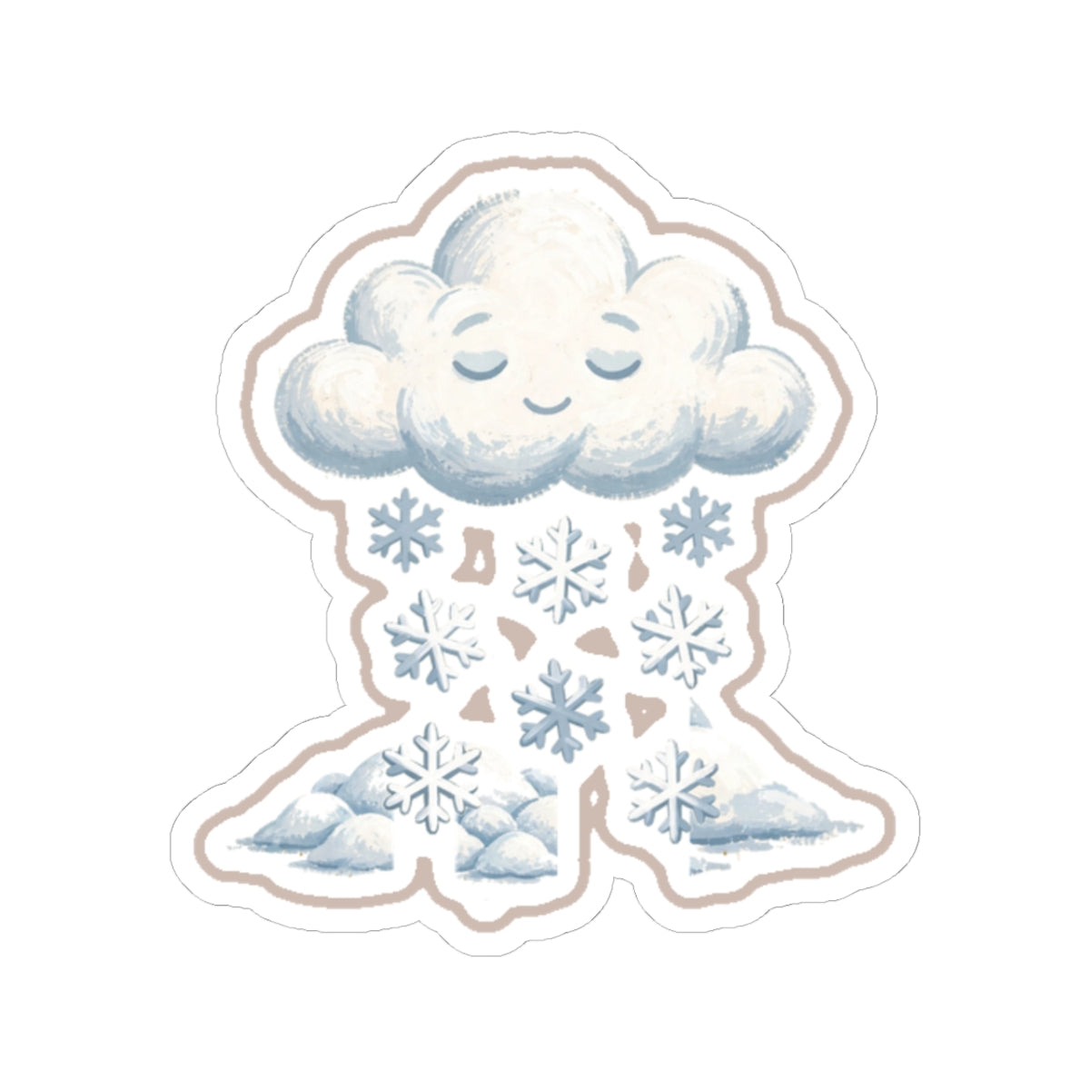 Snowy Kiss-Cut Sticker