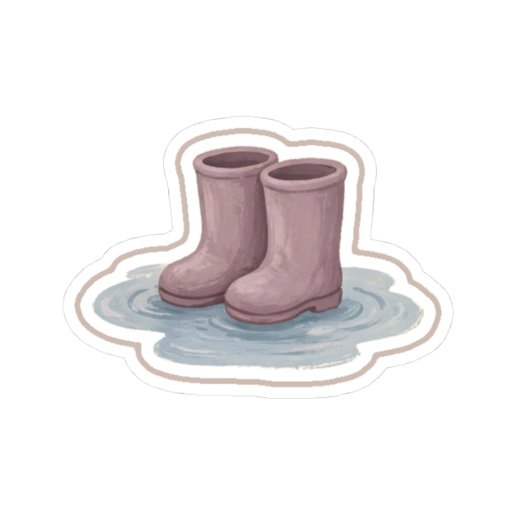 Rain Boots Kiss-Cut Sticker