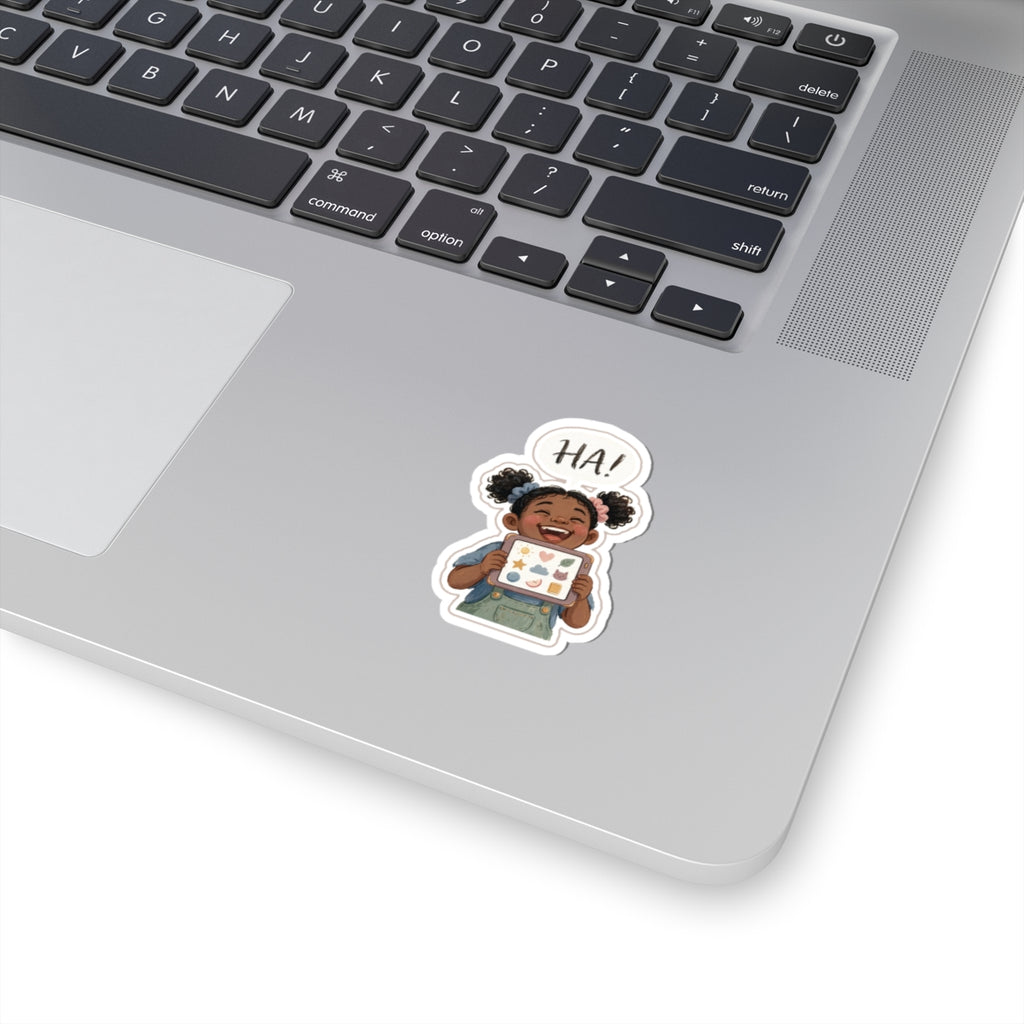 AAC Laugh Kiss-Cut Sticker