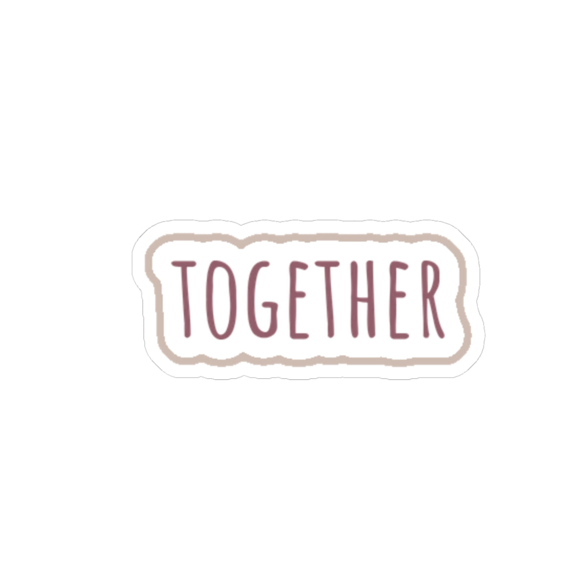 Together Word Kiss-Cut Sticker