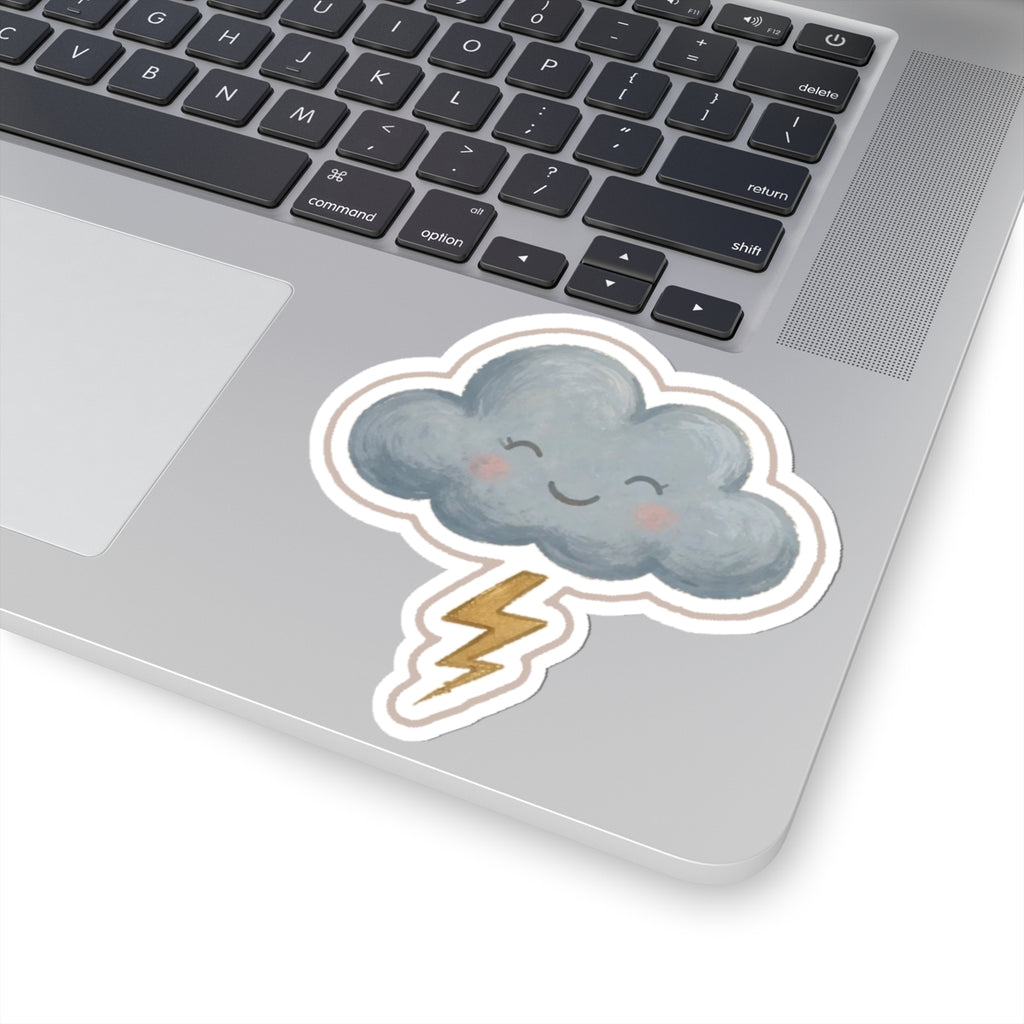 Lightning Cloud Kiss-Cut Sticker