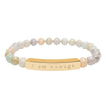 I Am Enough — Natural Stone Engraved Bracelet
