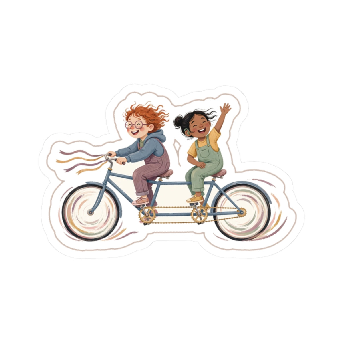 Tandem Kiss-Cut Sticker