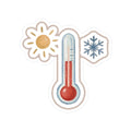Thermometer Kiss-Cut Sticker