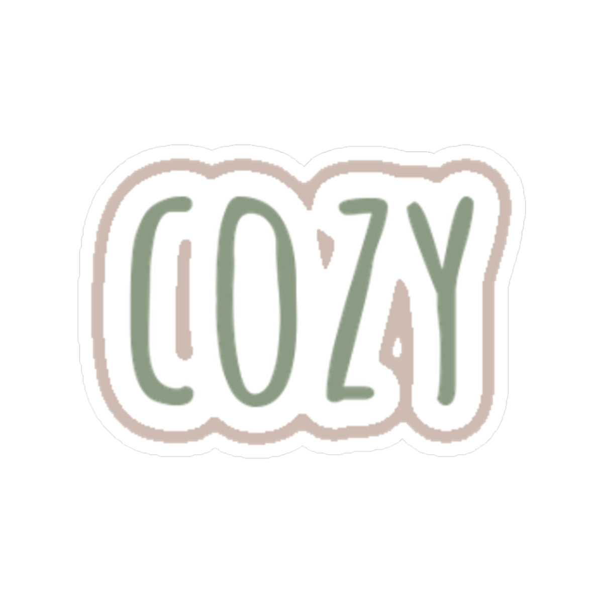 Cozy Word Kiss-Cut Sticker