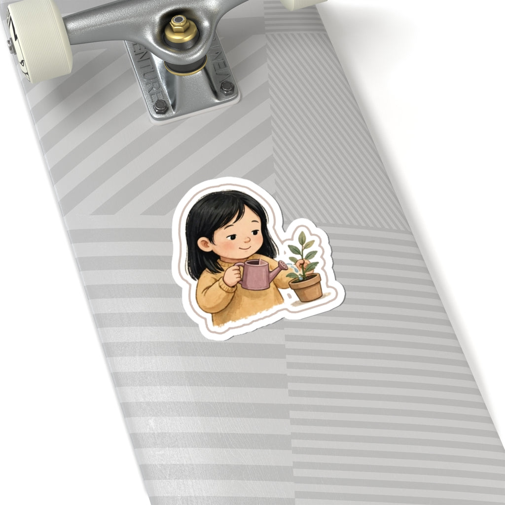 Watering Plant Kiss-Cut Sticker