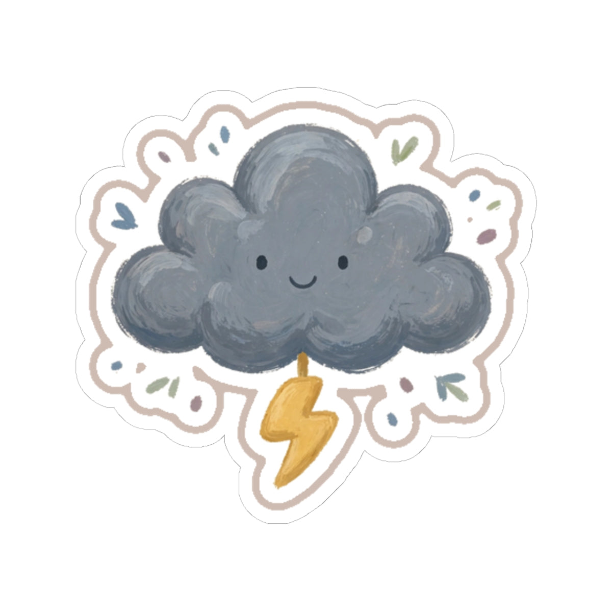 Thundery Kiss-Cut Sticker
