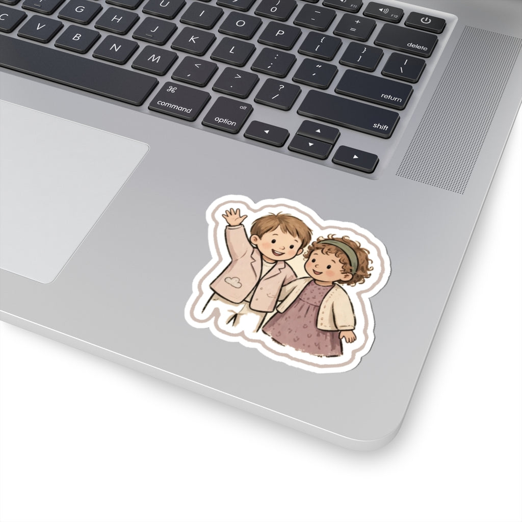 Waving Kiss-Cut Sticker