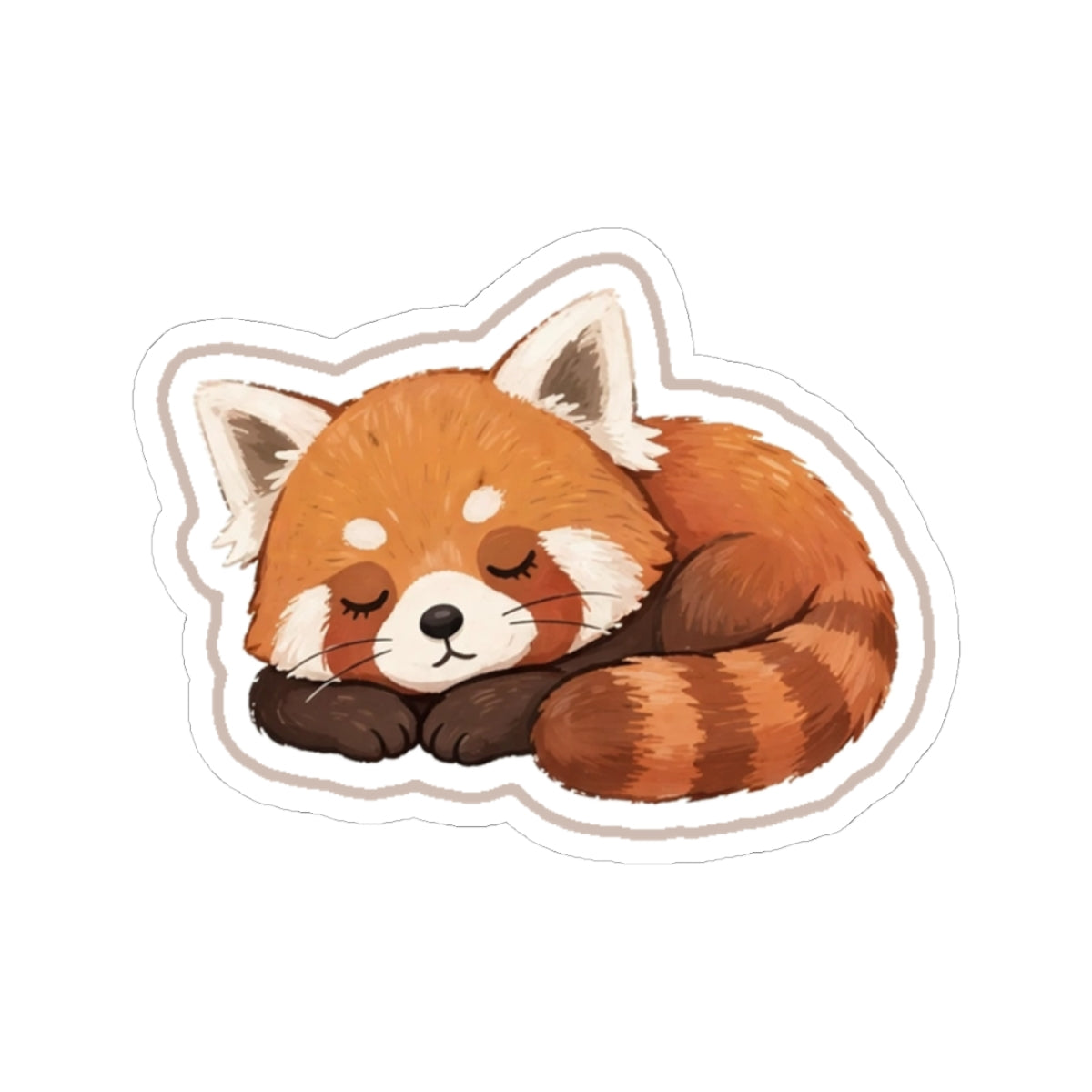 Red Panda Kiss-Cut Sticker