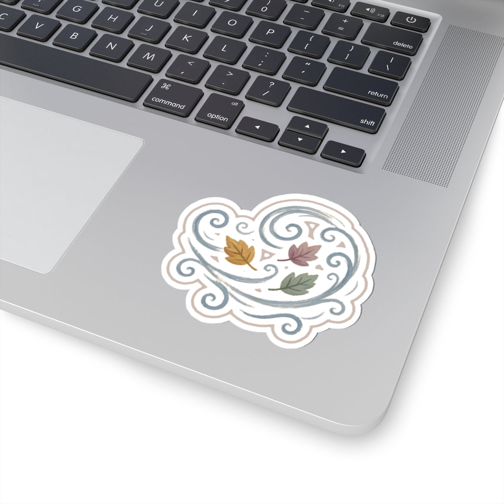 Wind Leaves Kiss-Cut Sticker
