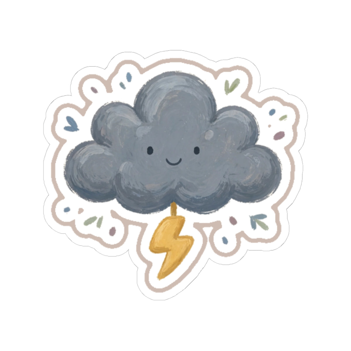 Thundery Kiss-Cut Sticker