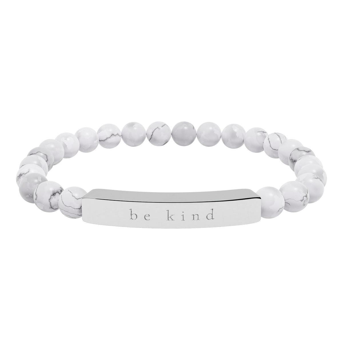 Be Kind — Natural Stone Engraved Bracelet