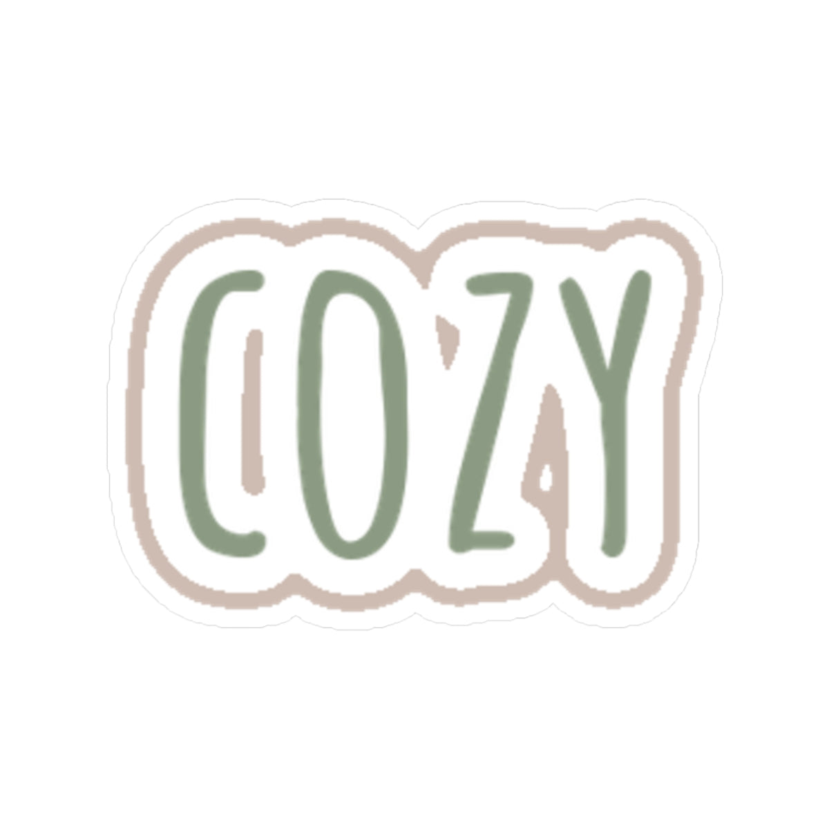 Cozy Word Kiss-Cut Sticker