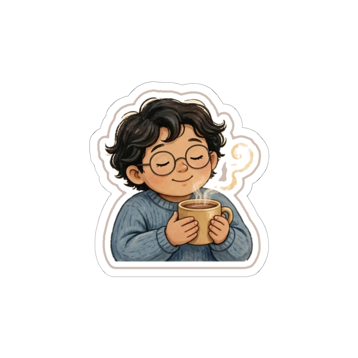 Cozy Cocoa Kiss-Cut Sticker