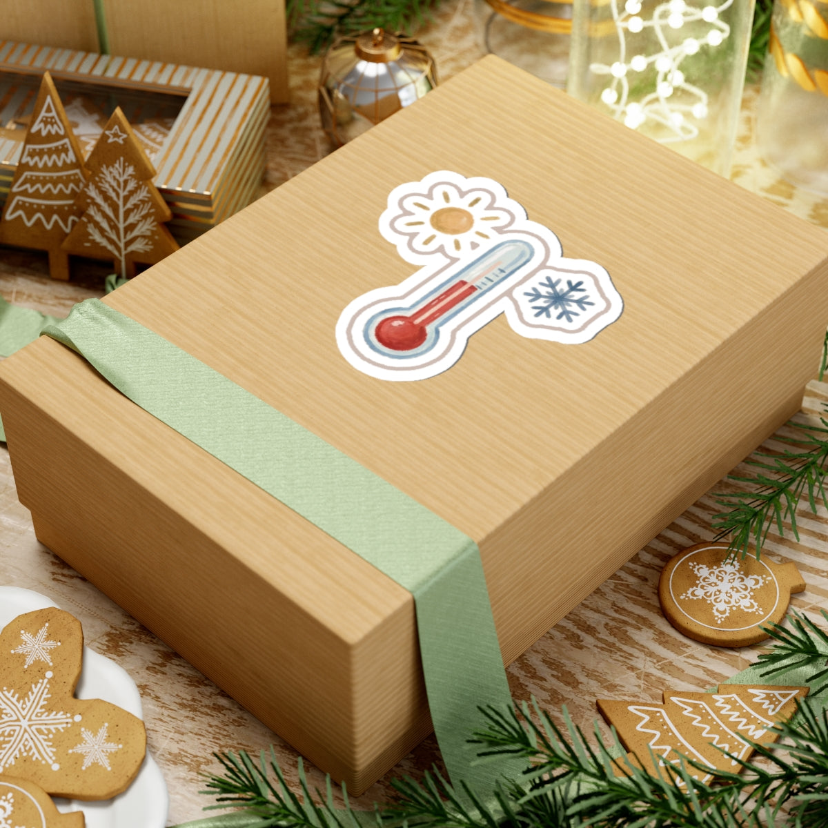 Thermometer Kiss-Cut Sticker