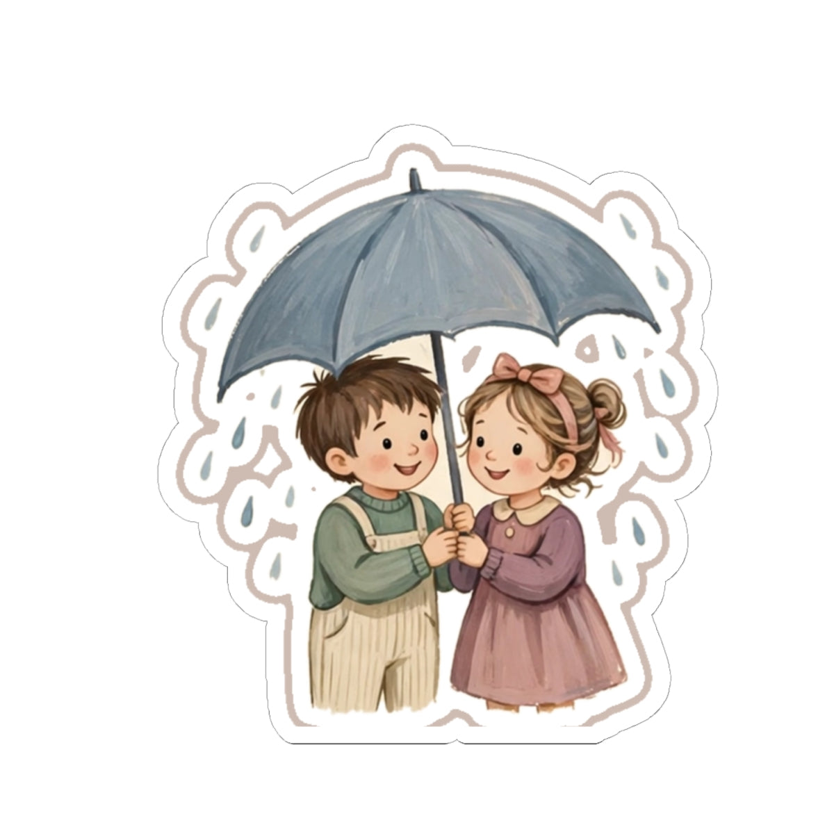 Umbrella Pair Kiss-Cut Sticker