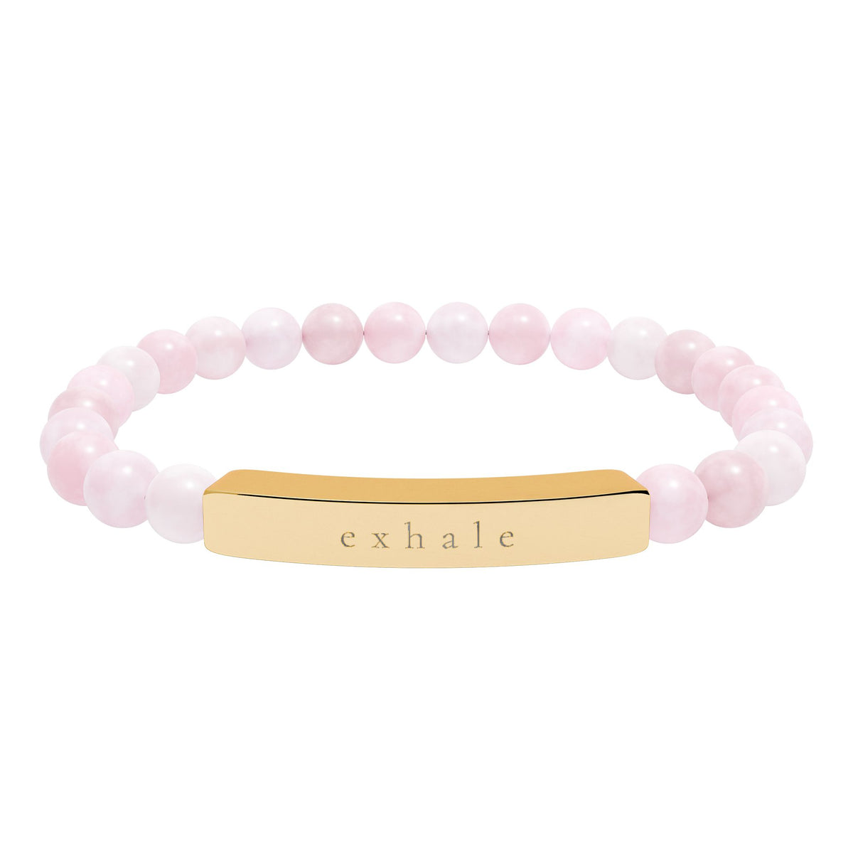 Exhale — Natural Stone Engraved Bracelet