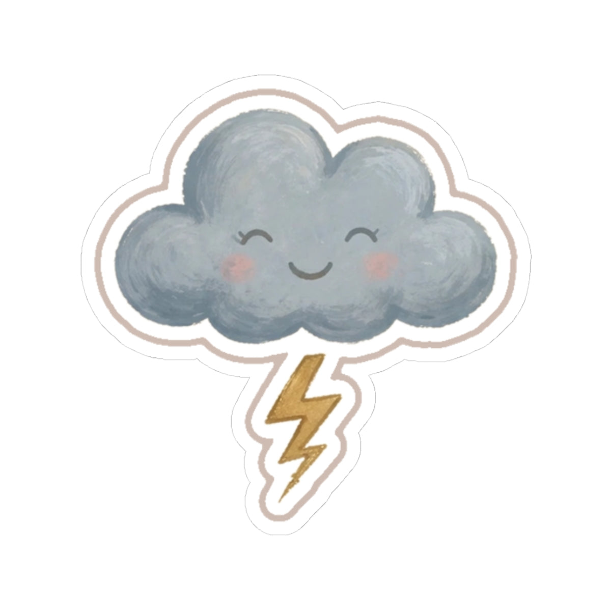 Lightning Cloud Kiss-Cut Sticker