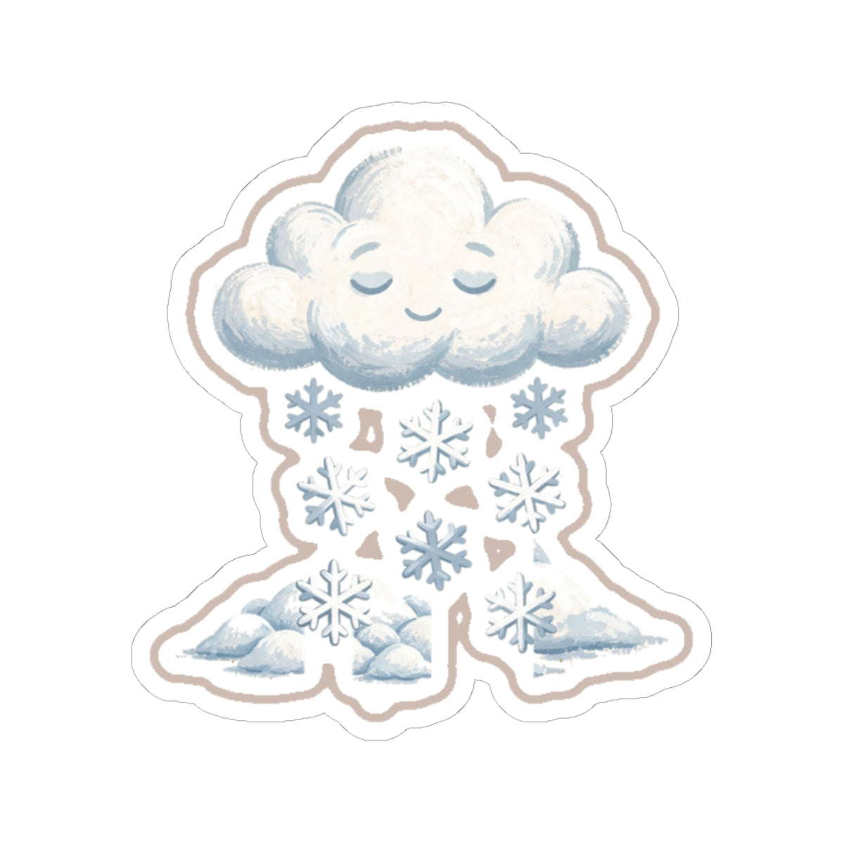 Snowy Kiss-Cut Sticker