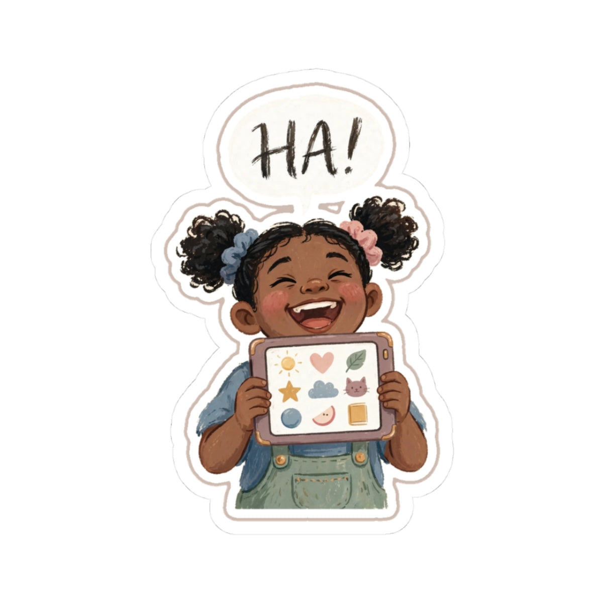 AAC Laugh Kiss-Cut Sticker