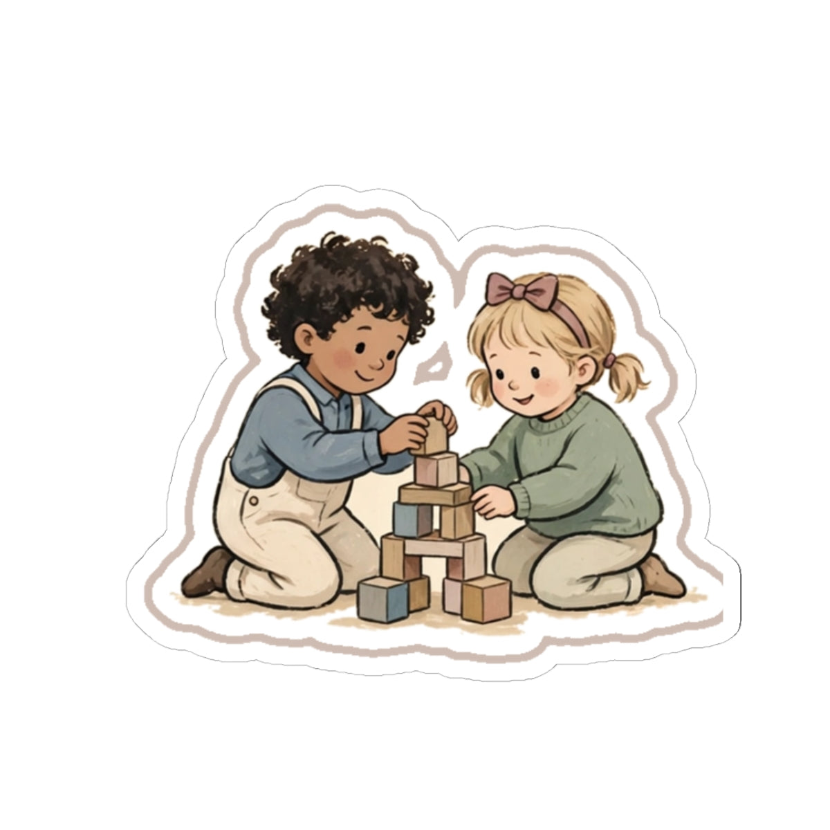 Blocks Kiss-Cut Sticker