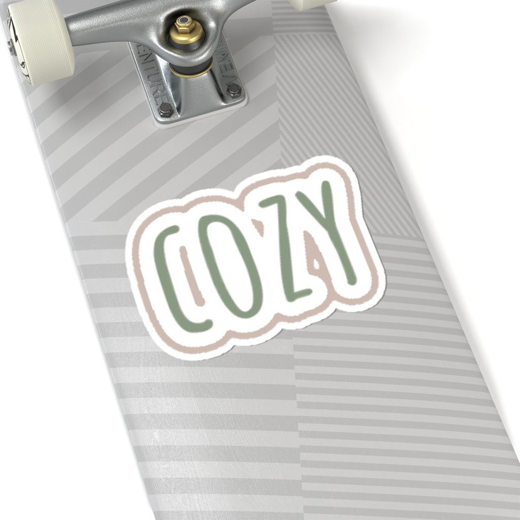 Cozy Word Kiss-Cut Sticker