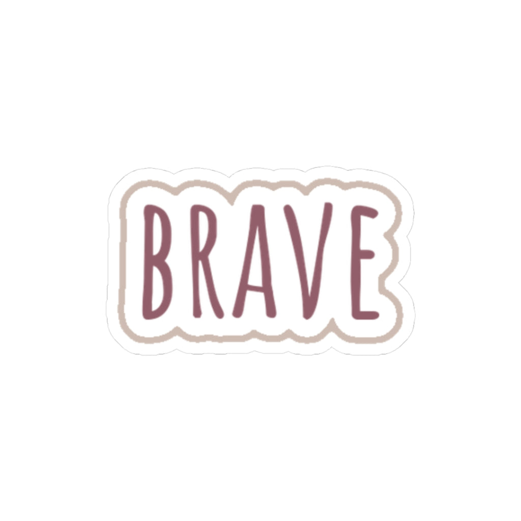 Brave Word Kiss-Cut Sticker