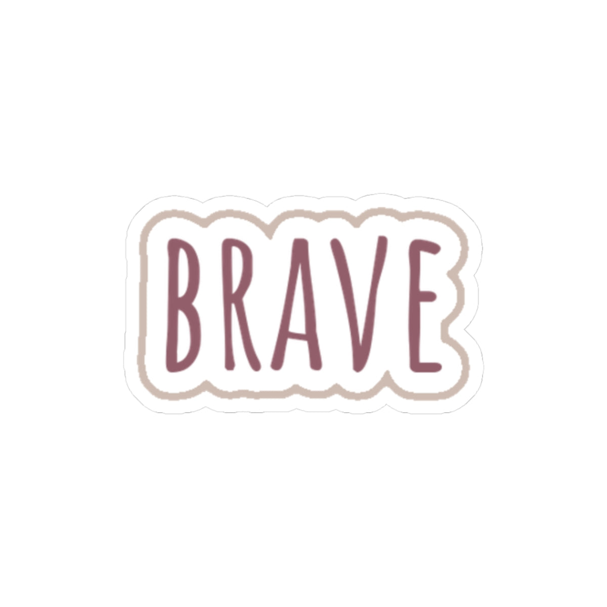 Brave Word Kiss-Cut Sticker